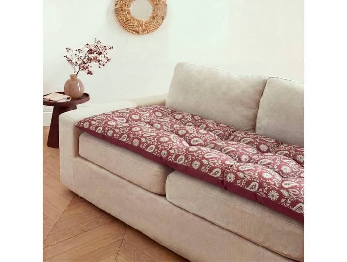 Long coussin de sol imprimé indien - Blancheporte