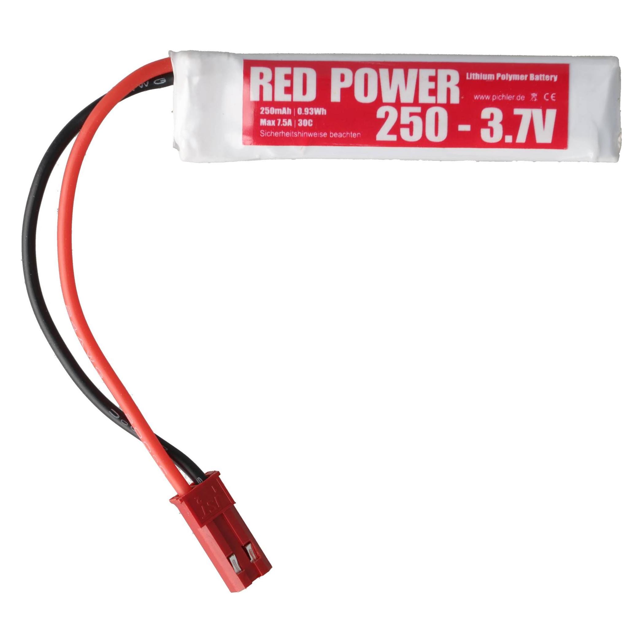 Red Power Modellbau-Akkupack (LiPo) 3.7 V 250 mAh Softcase JST (250 mAh, 3.70 V) (17032)