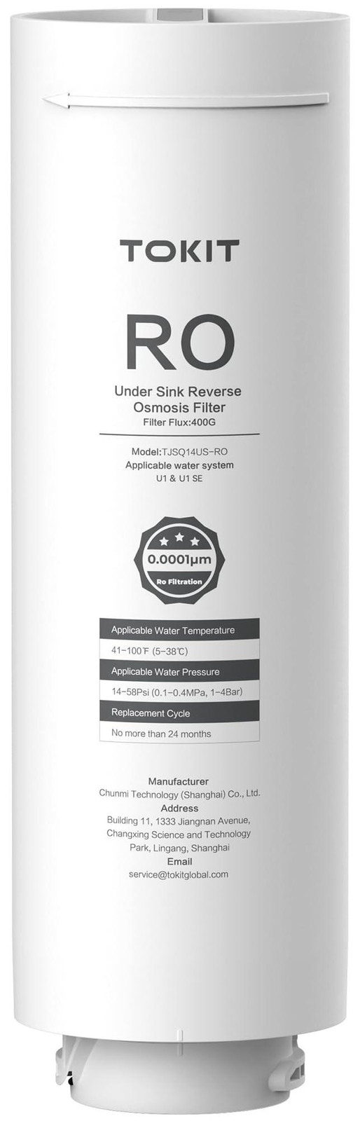 Dripio RO-filterelement vervanging voor U1 (U1 RO) waterfilter