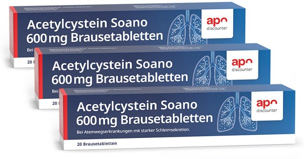 apodiscounter Acetylcystein 600 mg Hustenlöser Brausetabletten