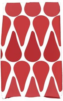 E by Design 18 x 30-inch, Watermelon Seeds, Geometric Print Hand Towel