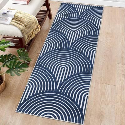 Garvee Minimalist Geometric Linear Arch Area Rug