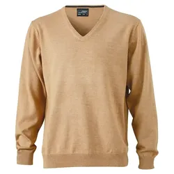 V-Neck Pullover "JN659" - S - camel