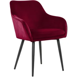 SalesFever »Freja« Armlehnstuhl Samt rot