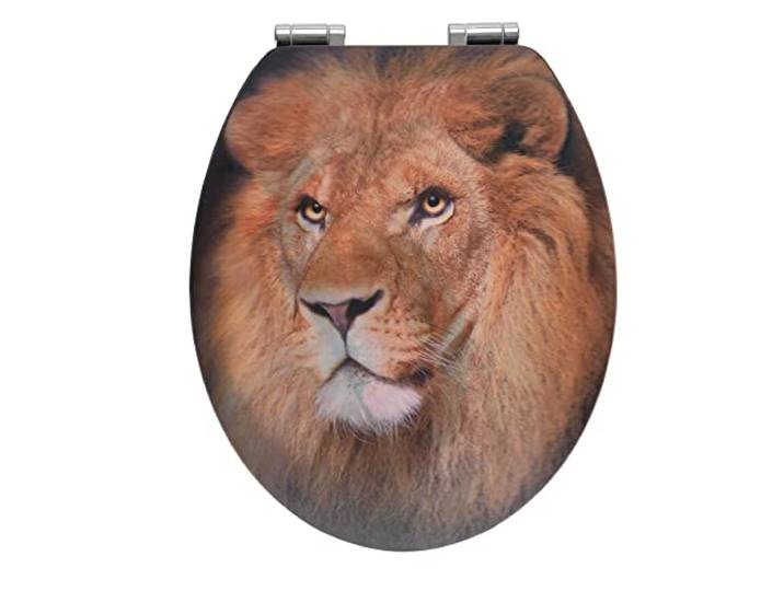 WENKO Wc-bril Lion met 3D-effect, toiletbril met softclosemechanisme