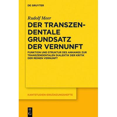 Der transzendentale Grundsatz der Vernunft, Taschenbuch von Rudolf Meer, De Gruyter, 978-3-11-071027-4