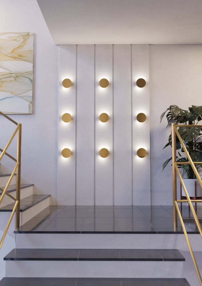 Eglo Talamello LED wandlamp rond - goud/messing - aluminium