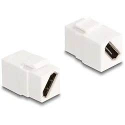 DeLOCK Keystone Modul HDMI Buchse zu Buchse diagonal 8K 60 Hz weiß