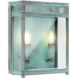 Elstead Elstead Lighting Wegeleuchte Holborn E14 40W IP44 Messing, klares Glas; patina L:11cm B:25.5cm Ø25.5cm dimmbar IP44 HL7-M-VDG