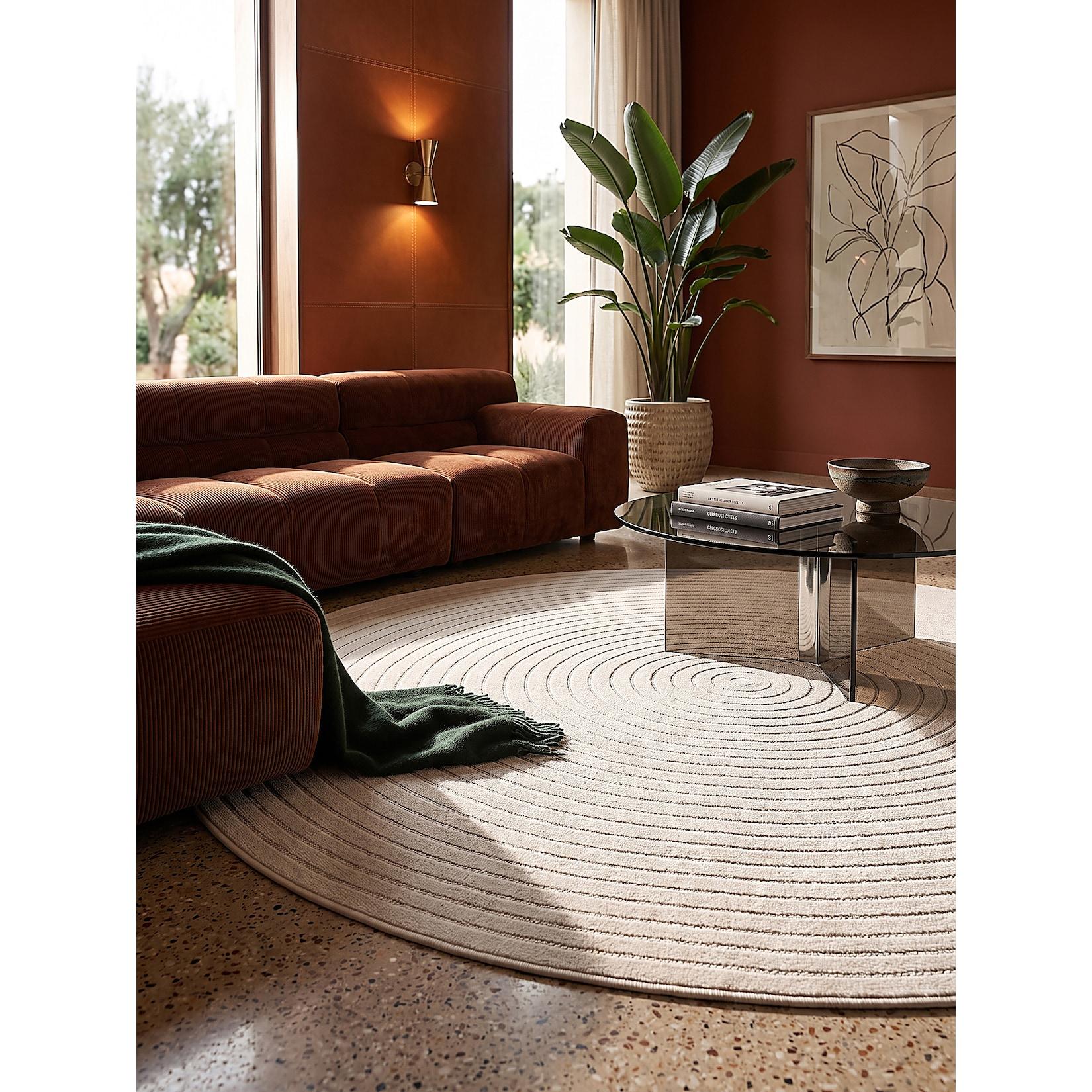 Outdoor-Teppich Wetterfest Creme 160x160 cm - MEZEN Kadima Design