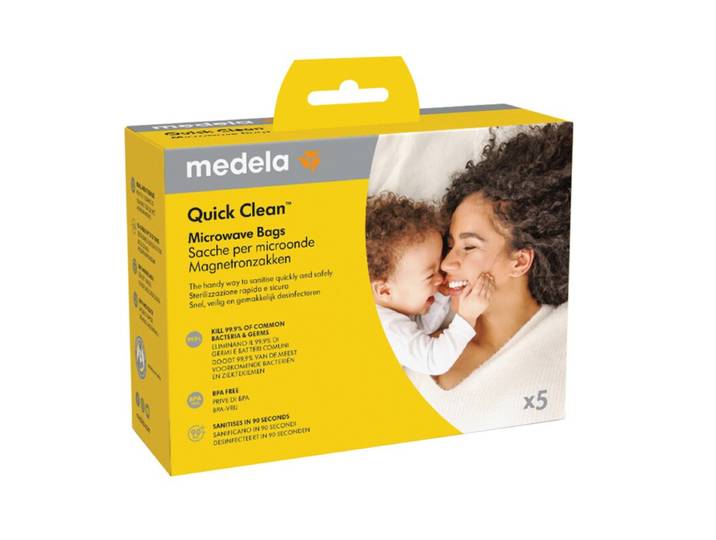 MEDELA Quick Clean - Sachets de stérilisation micro-ondes, lot de 5