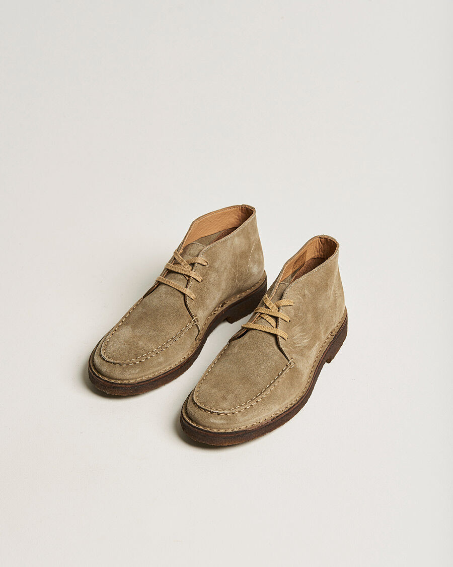 Drake's Crosby Moc-Toe Suede Chukka Boots Sand men EU43 Beige