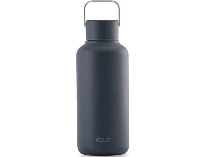 Trinkflasche EQUA Timeless Navy , blau (dunkelblau), H:19cm, Edelstahl, Trinkflaschen, Trinkflasche, Edelstahl, 1000 ml