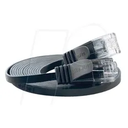 SLIM U6 3 SW - Cat.6 SLIM-Patchkabel, U/UTP, 3 m, schwarz