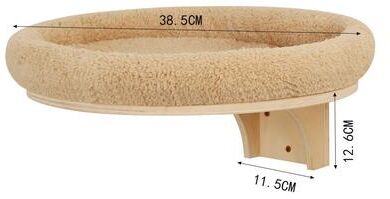 Uplift Treasures Wall Mounted Wooden Cat Perch Bed yellow