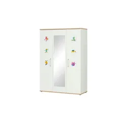 Mia & Mo Kleiderschrank  Clea ¦ weiß ¦ Maße (cm): B: 135 H: 193 T: 55.0