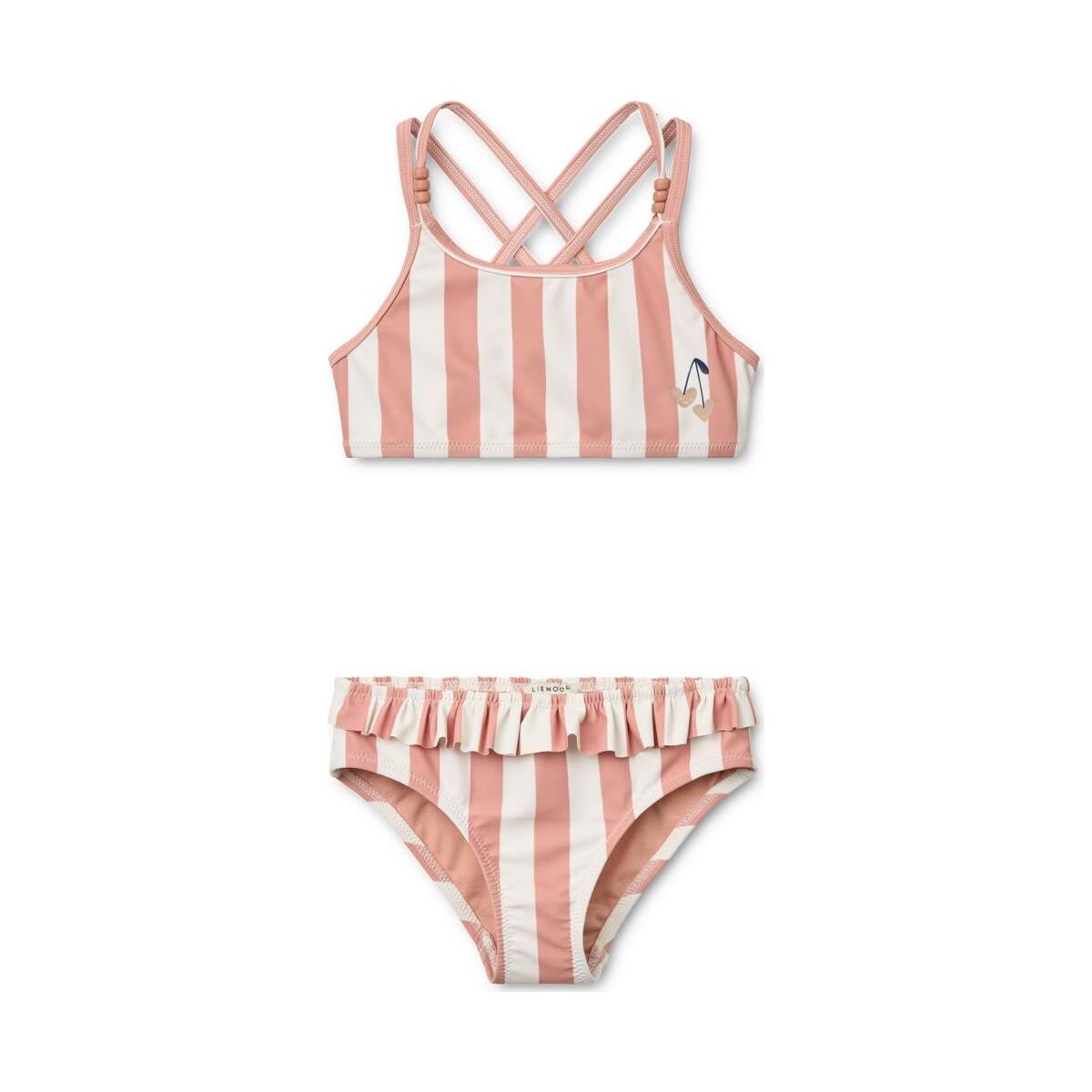Liewood Belle Stripe Bikini coral blush / creme de la creme stripe (2664) 86 LW20435-2664-86-CU