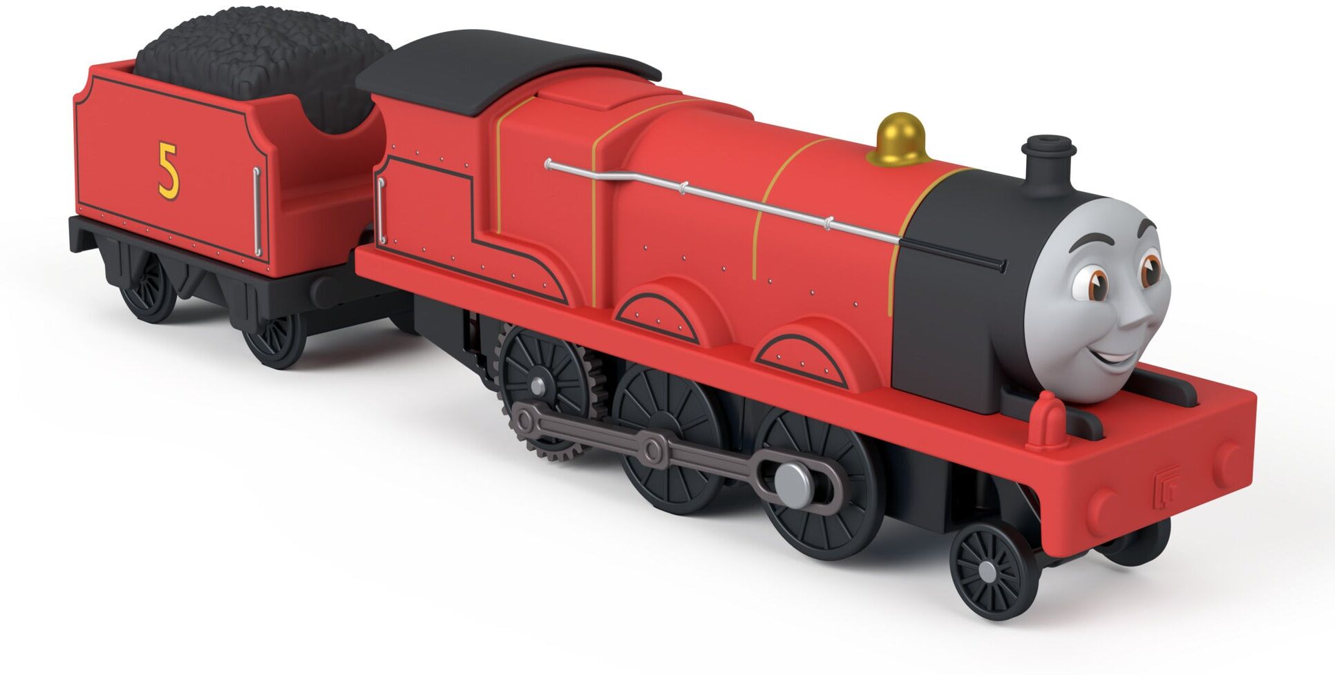 Mattel Thomas & Friends Motorized James Engine with Tender - Battery-Powered - Ages 3 and Up - Red