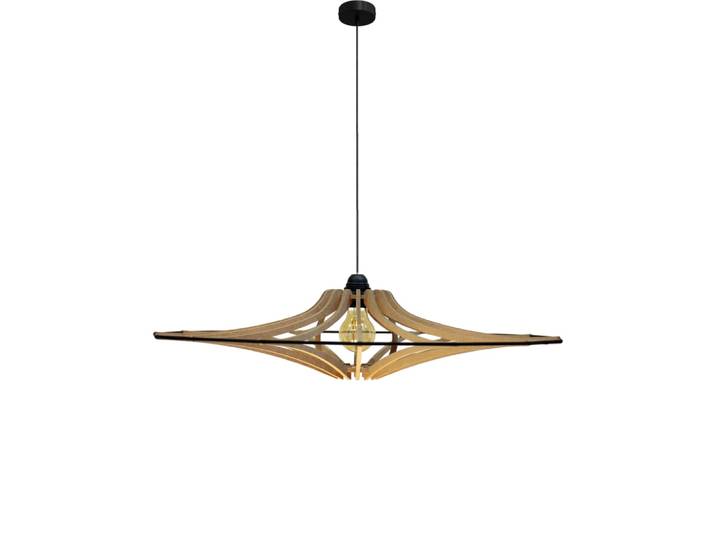 Suspension effet bois brut et noir d65