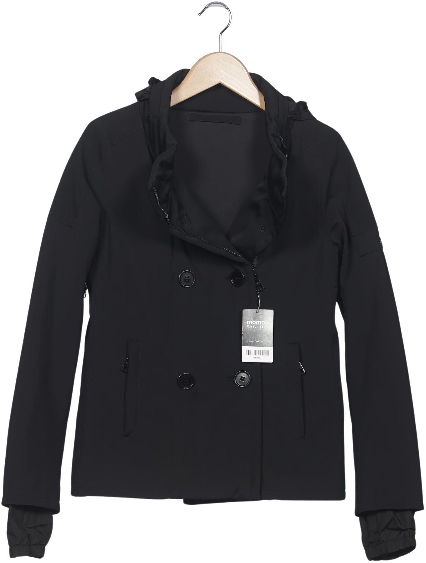 Prada Damen Jacke, Schwarz, Gr. EU 36 (IT 42), Synthetik / Elasthan - Second Hand