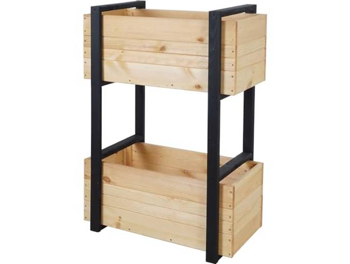 Siena Garden Pflanzkasten Konny, 70 x 38 x 97 cm Kiefernholz FSC 100% mit wasserbasierter schadstofffreier Holzbeize