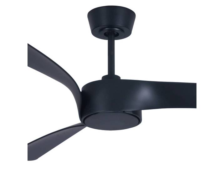 Beacon Lighting Deckenventilator mit Licht Line schwarz 132 cm leise Line, dimmbar, schwarz, für Wohn- / Esszimmer, Kunststoff, Modern