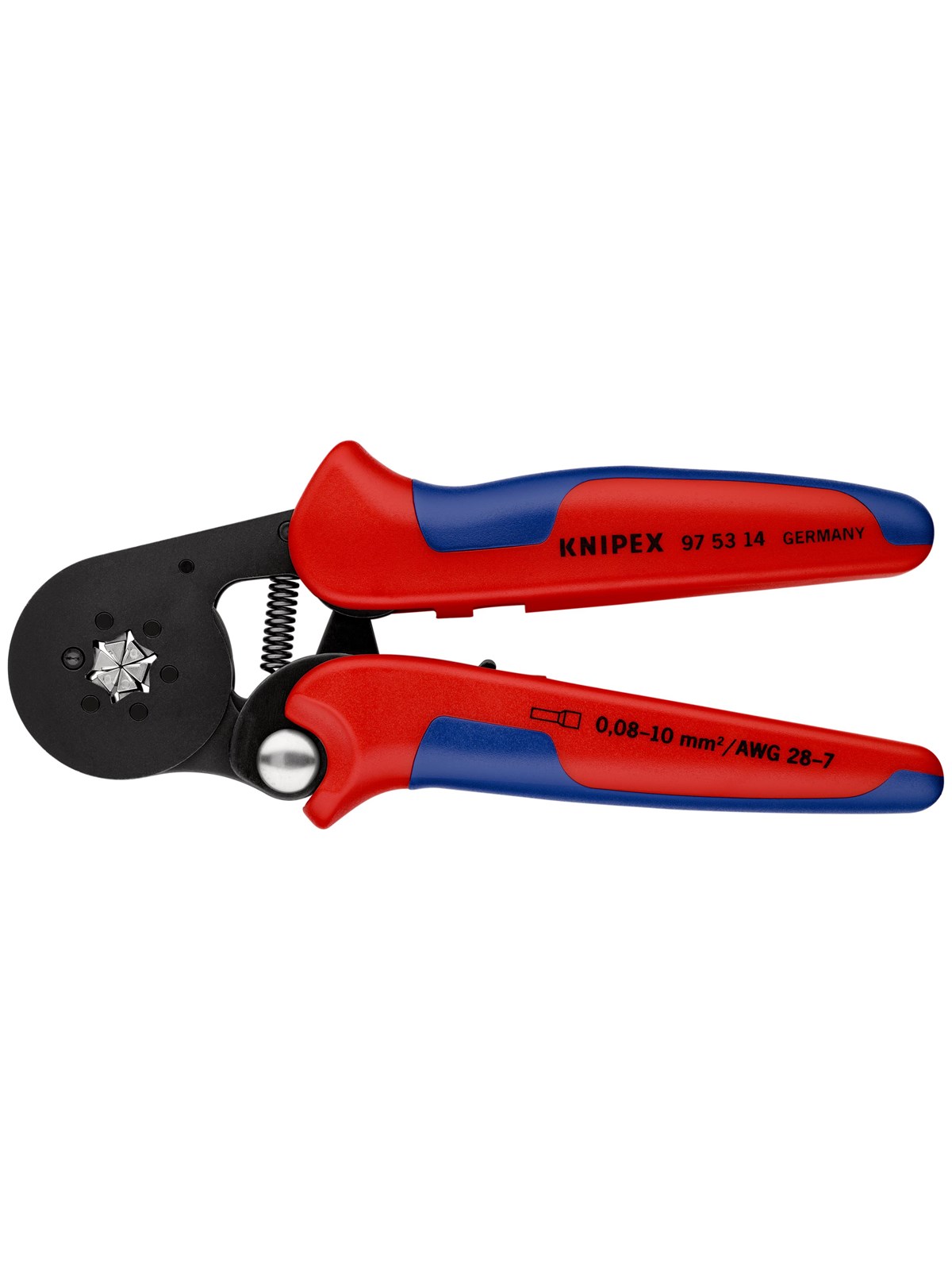 KNIPEX Selbsteinstellende Crimpzangen für Aderendhülsen, mit Seiteneinführung