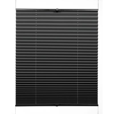 Plissee GARDINIA "Concept Thermo", schwarz, B:100cm H:130cm, Obermaterial: 100% Polyester, Plissees, verschraubt, Innovative Träger- und Montagetechnik
