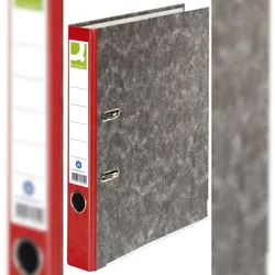 Q-Connect® KF18743 Wolkenmarmor-Ordner - A4, 50 mm, rot