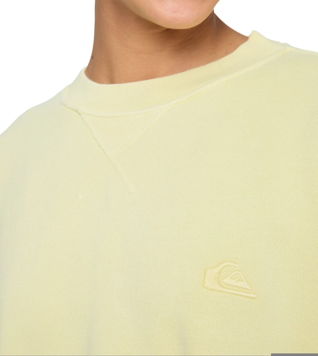 Fleecepullover QUIKSILVER "Essential", Damen, Gr. L, garden glade, Obermaterial: 100% Baumwolle., Sweatshirts Fleecepullover garden glade L