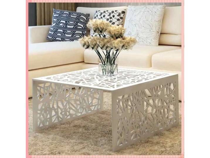 table basse - 69x69x35cm - finition polie - Pour Salon - Esthétique Raffinée - Confort Optimale - Utilisation Facile
