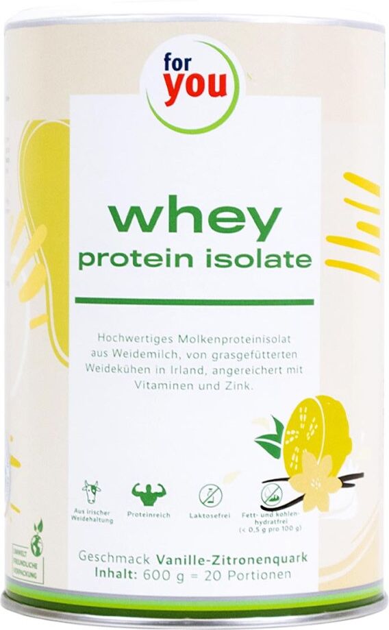 For You Whey Protein Isolate Vanille-zitronenquark