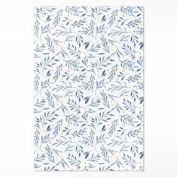 TEPPICH 120x180 cm Subtile Aquarellzweige mit Boho-Akzenten
