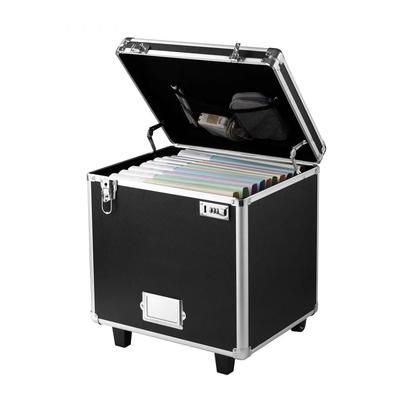 Rolling Portable File Storage Box With Locking Wheels & Telescopic Handle For Legal Files Rolling Portable File Storage Box With Locking Wheels & Telescopic Handle For Legal Files