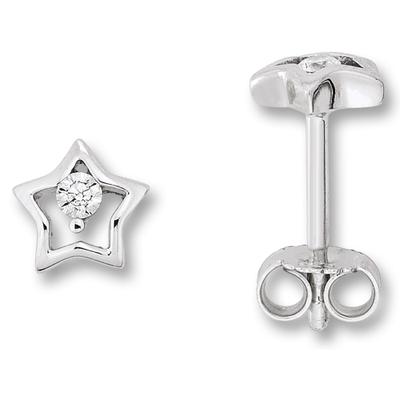 Paar Ohrhänger ONE ELEMENT "Zirkonia Stern Ohrringe Ohrstecker aus 925 Silber", silber, Ohrringe, Damen, Kinder, Silber 925 (Sterlingsilber), Ausdruck von Individualität – dezent, bedeutungsvoll, nah am Herzen