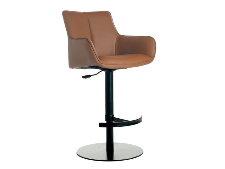 Novel Barhocker YUKI, Cognac, Leder