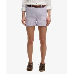 Superdry für Damen. W7110496A Shorts Mid Rise Leinen lila (32), Lässig, Flieder