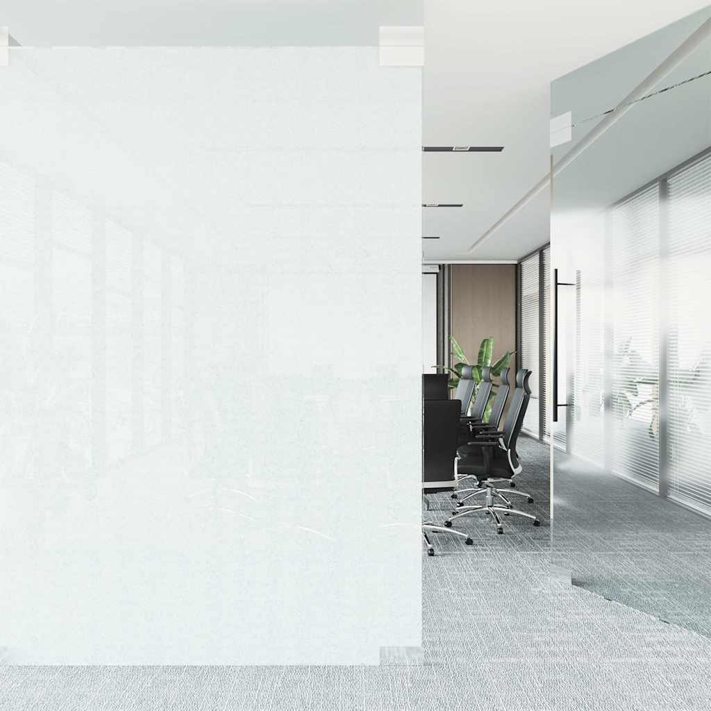 vidaXL Window Film Réglable Blanc dépoli 17.7 x 393.7 in PVC