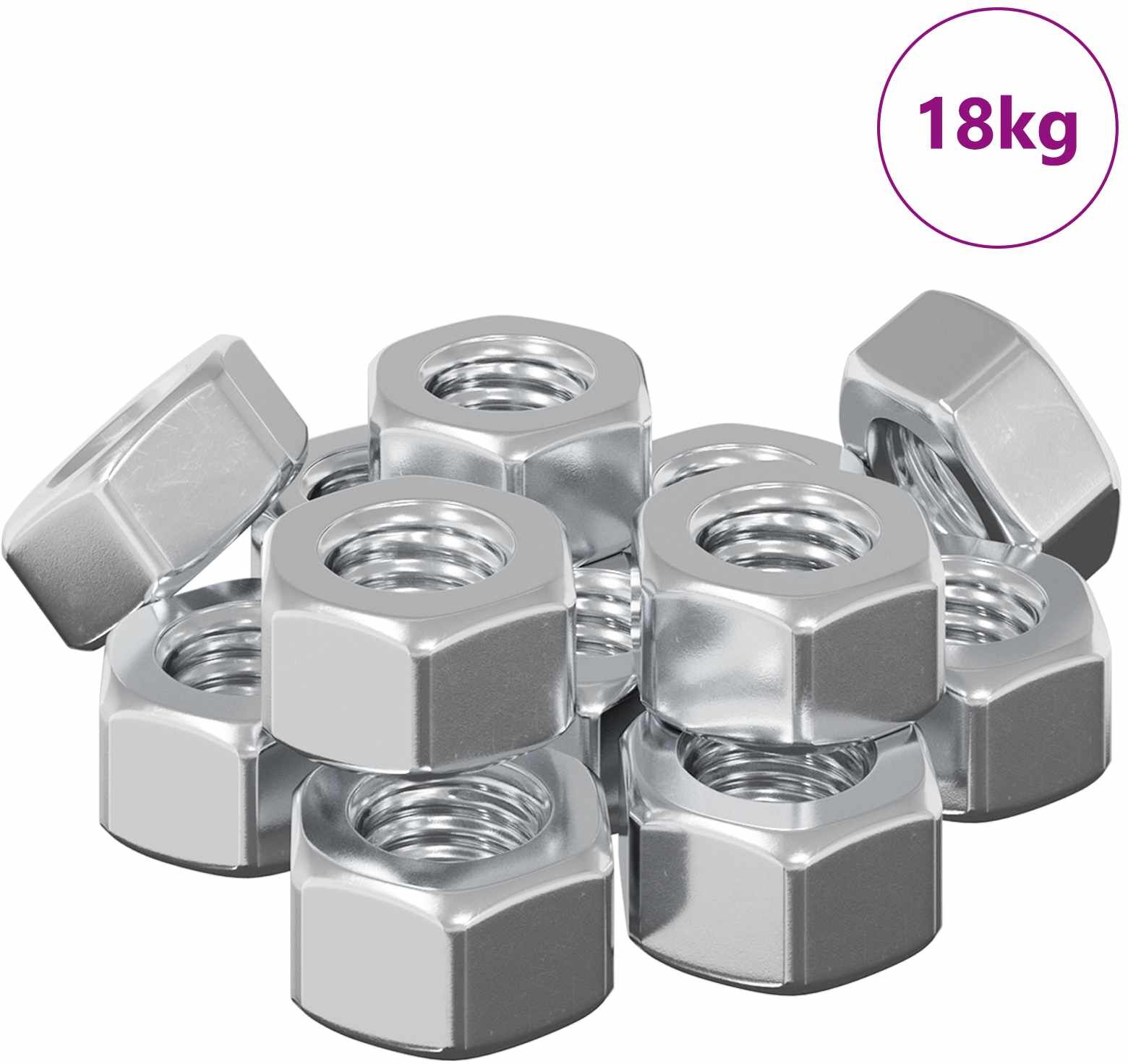 vidaXL Noix hexagonale Acorn 3913 pcs Argenté Métал