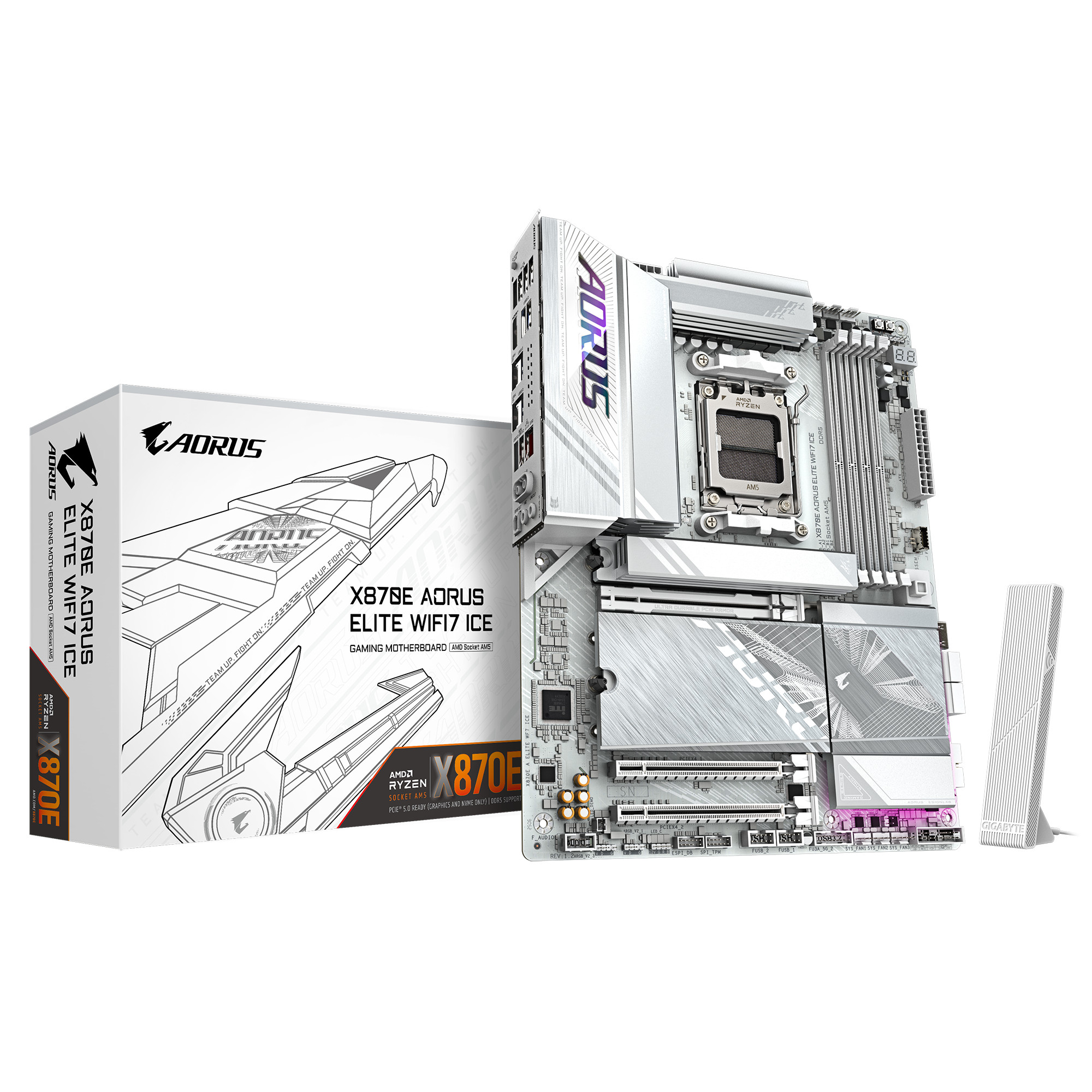GIGABYTE X870E AORUS ELITE WIFI7 ICE ATX Mainboard Sockel AM5 HDMI X870E A ELITE WF7 ICE