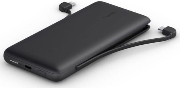 10K PD Power Bank with Integrated Cables (USB-C and Lightnin