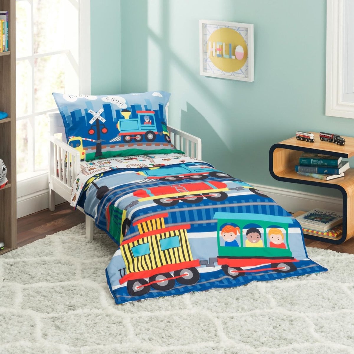 Solidchoice - 4-delige kinderbeddengoed set inclusief dekbed, hoeslaken en kussensloop