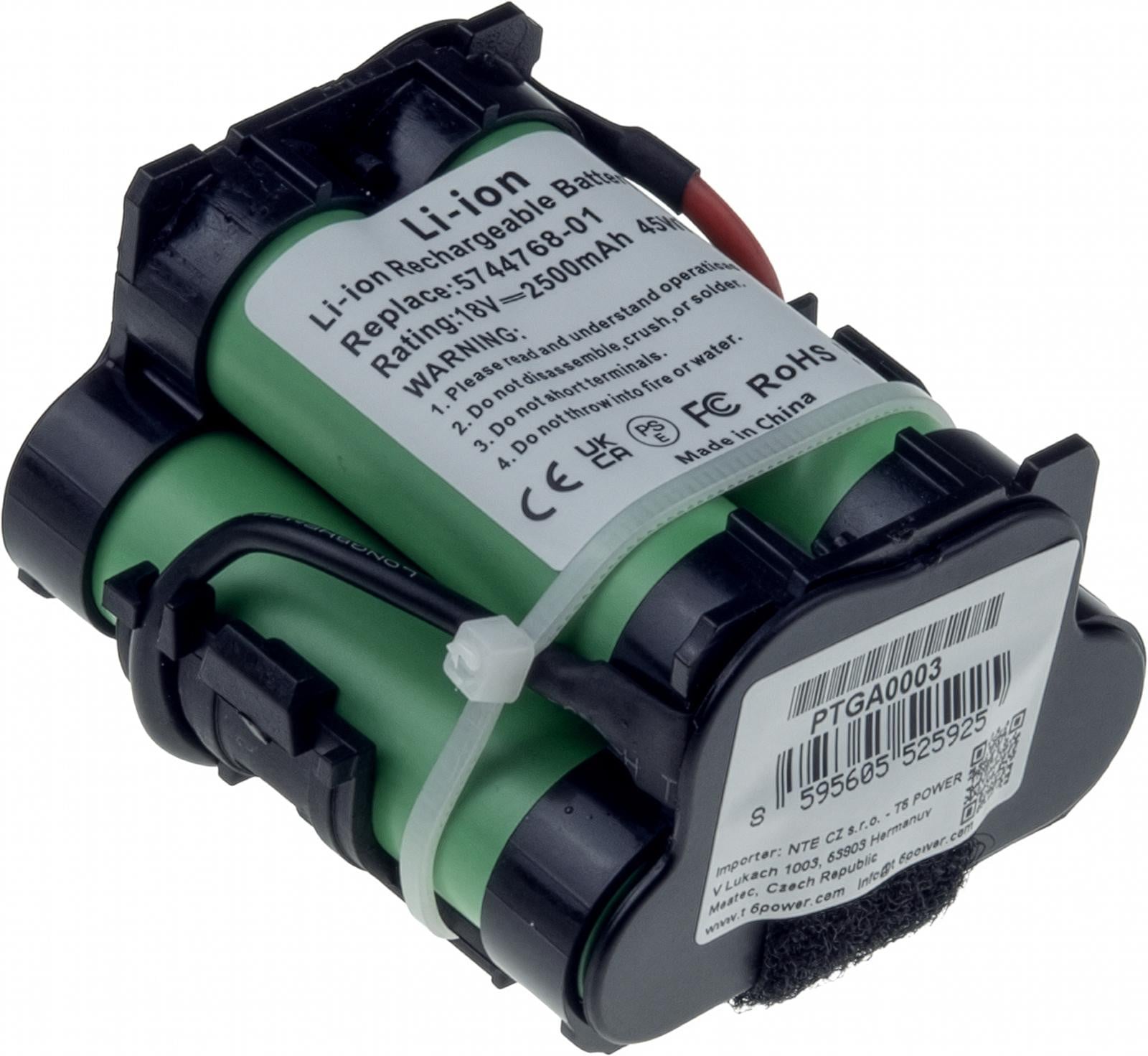 Gardena T6 Power accu-gereedschap, 18 V, 2500 mAh (45 Wh), zwart