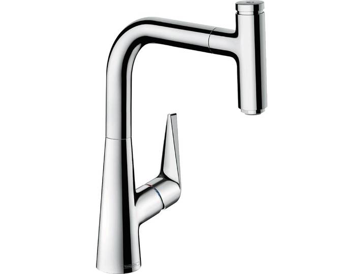 hansgrohe Talis Select M51 Mitigeur de cuisine monocommande 220\, bec extractible\, 1 jet\, chrome