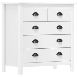 vidaXL Sideboard Hill Weiß 79x40x80 cm Massivholz Kiefer