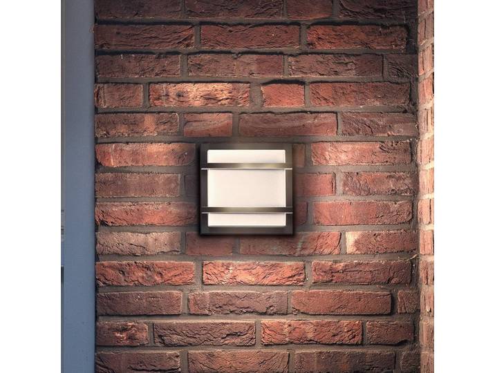Philips LED Außenwandleuchte Petronia, schwarz, Aluminium, Modern