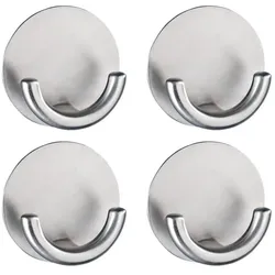 Wenko 4er-Set Wandhaken »Rondo« silber