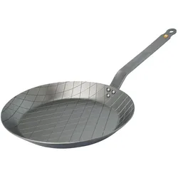 de Buyer Mineral B Element Eisen-Steakpfanne Induktion, Pfanne + Kochtopf, Silber