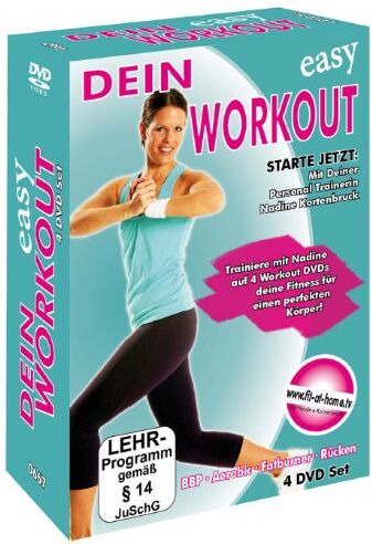 Oliver Potthast - Dein Easy Workout : Rücken - Aerobic - Fatburner - Bauch, Beine, Po - 4 DVD Box - Preis vom 09.10.2026 07:28:09 h