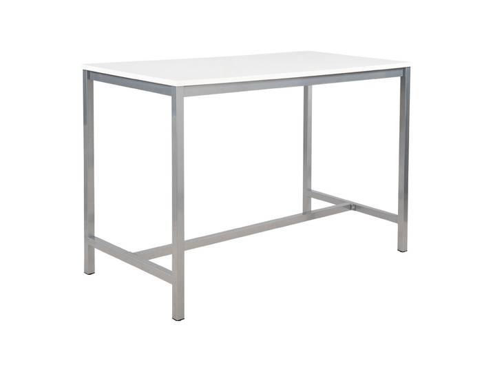 Table haute 110 cm polyvalente Budget 160 x 80 cm - Blanc pieds métal Aluminium